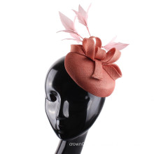 Wedding Party Races Sinamay Fascinator Hats Headband with Feather For Ladies